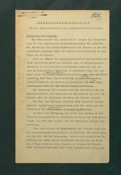 Dienstbestimmungen für das Aufsichtspersonal in den Sammlungen mit Anmerkungen und Korrekturen