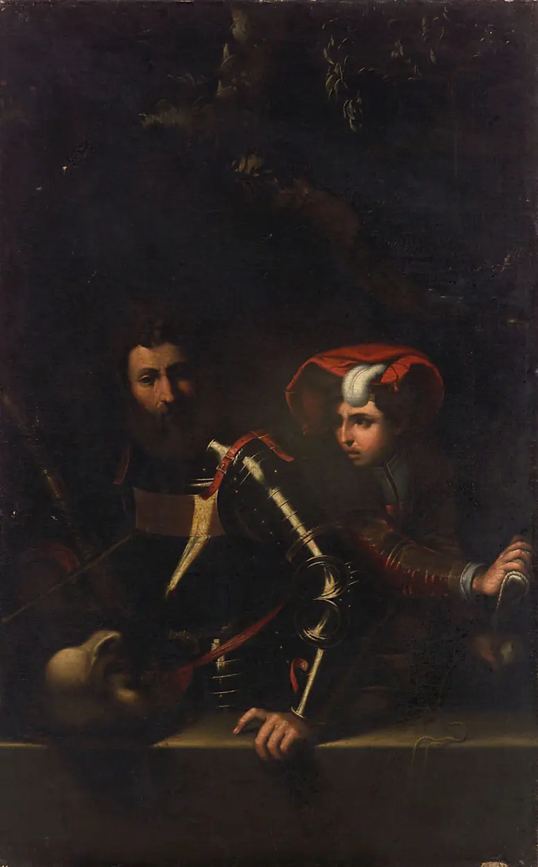 Saul und David mit dem Haupt des Goliath