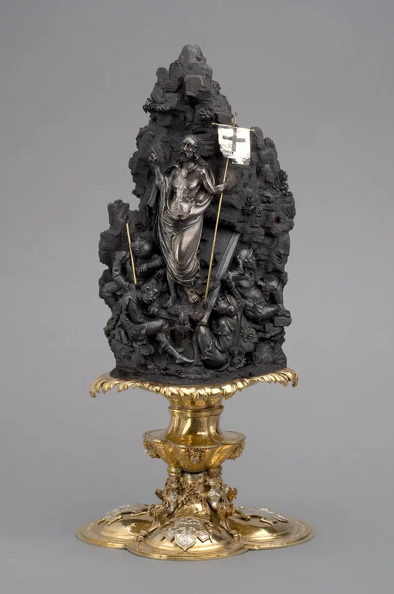 Handstein mit der Auferstehung Christi und Kaiser Karl V. nach der Schlacht von Pavia
