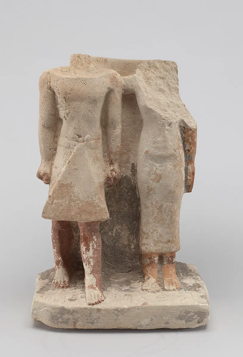 Kopflose Zweiergruppe des Schepses-ptah und seiner Frau Ni-si-redi