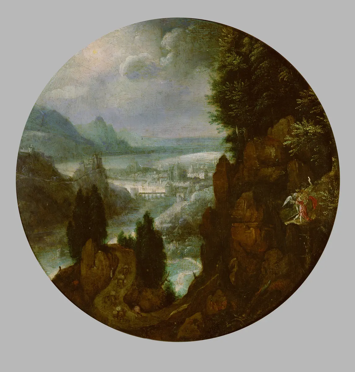 Landschaft mit Tobias und dem Erzengel Raphael auf Wanderschaft