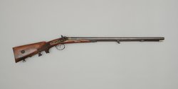 Doppelschrotflinte mit 2 Läufen, Perkussionsgewehr