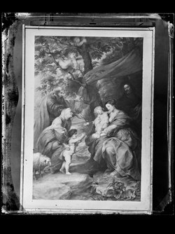 Ildefonso-Altar: Die Hl. Familie unter dem Apfelbaum (Außenseiten der Flügel)
