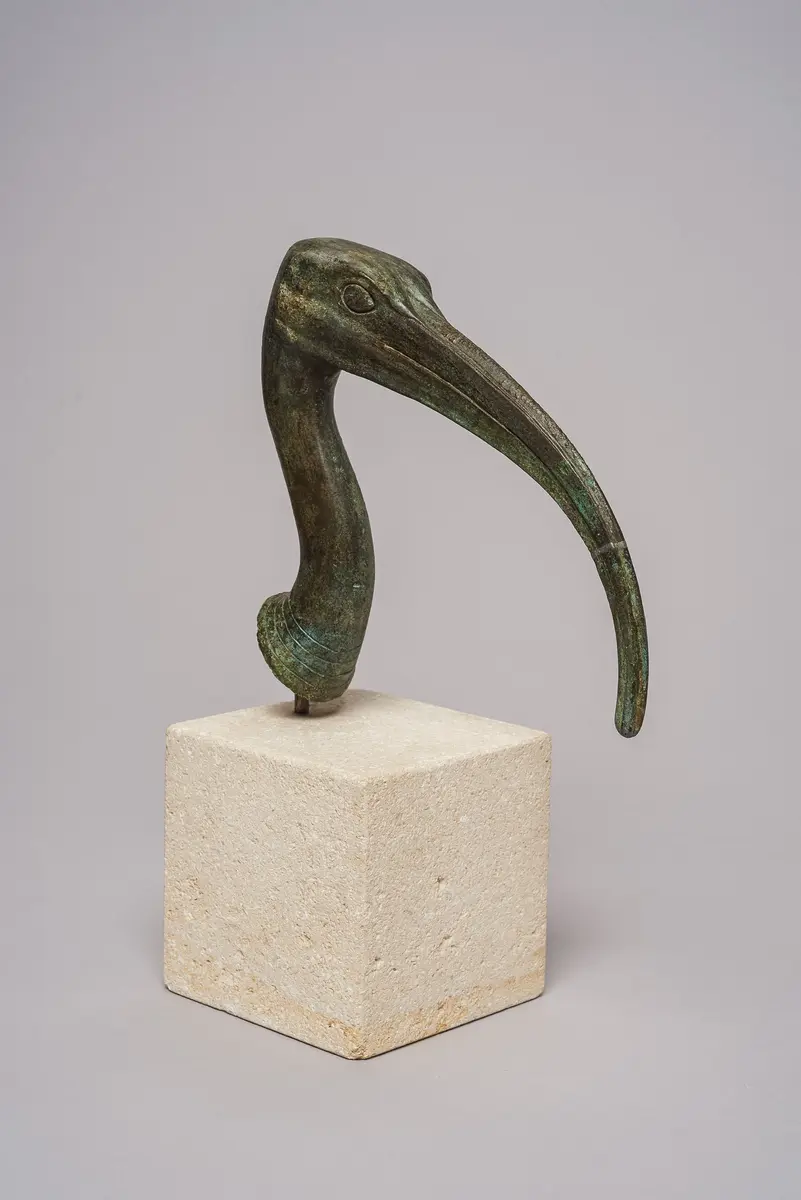 Kopf einer Ibis-Statuette