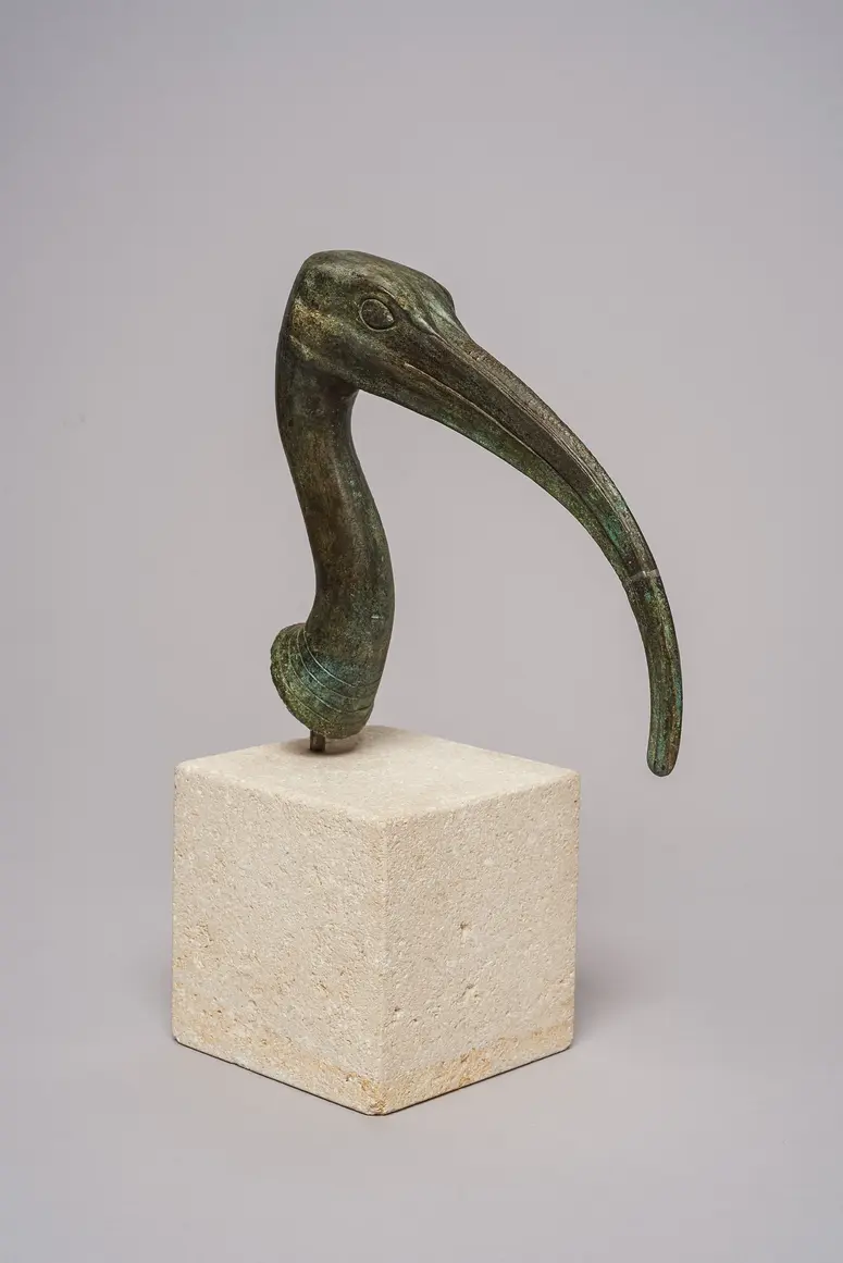 Kopf einer Ibis-Statuette