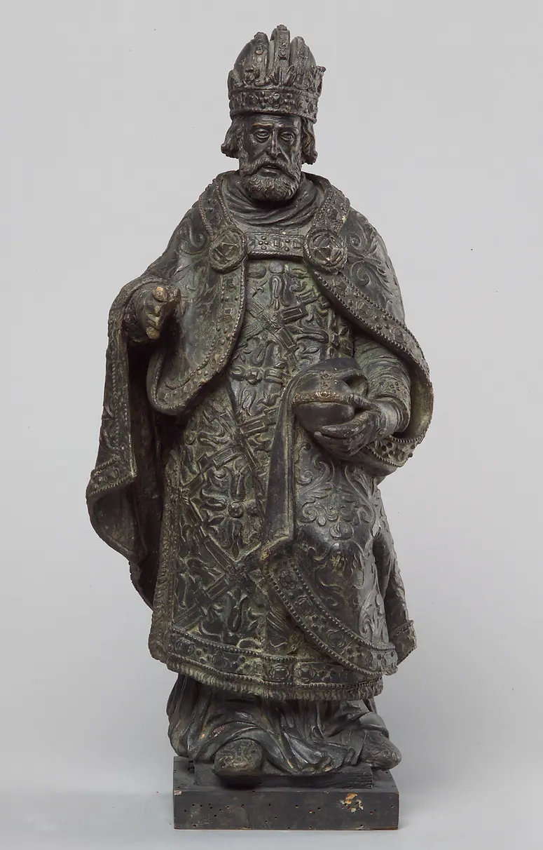Kaiser (König) Ferdinand I., Statue, Statuette, Terracotta