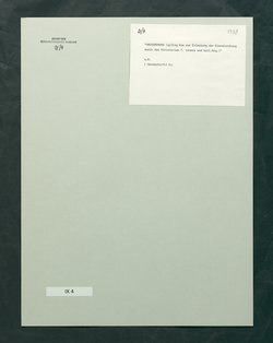 handschriftlicher Entwurf einer Hausordnung