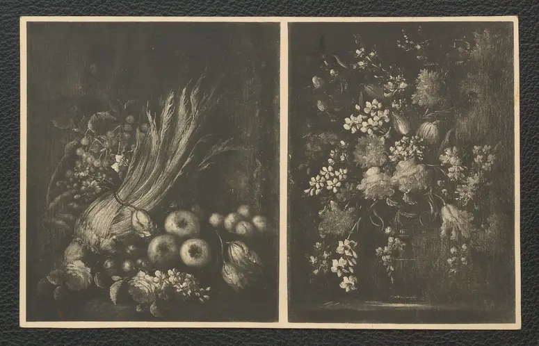 Niederländisch 18. Jhdt. Stilleben mit Blumen und Früchten