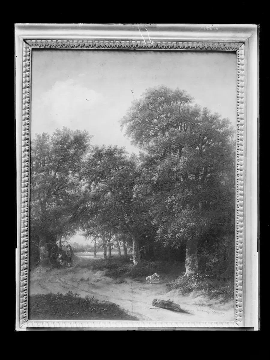 Waldlandschaft mit Figuren