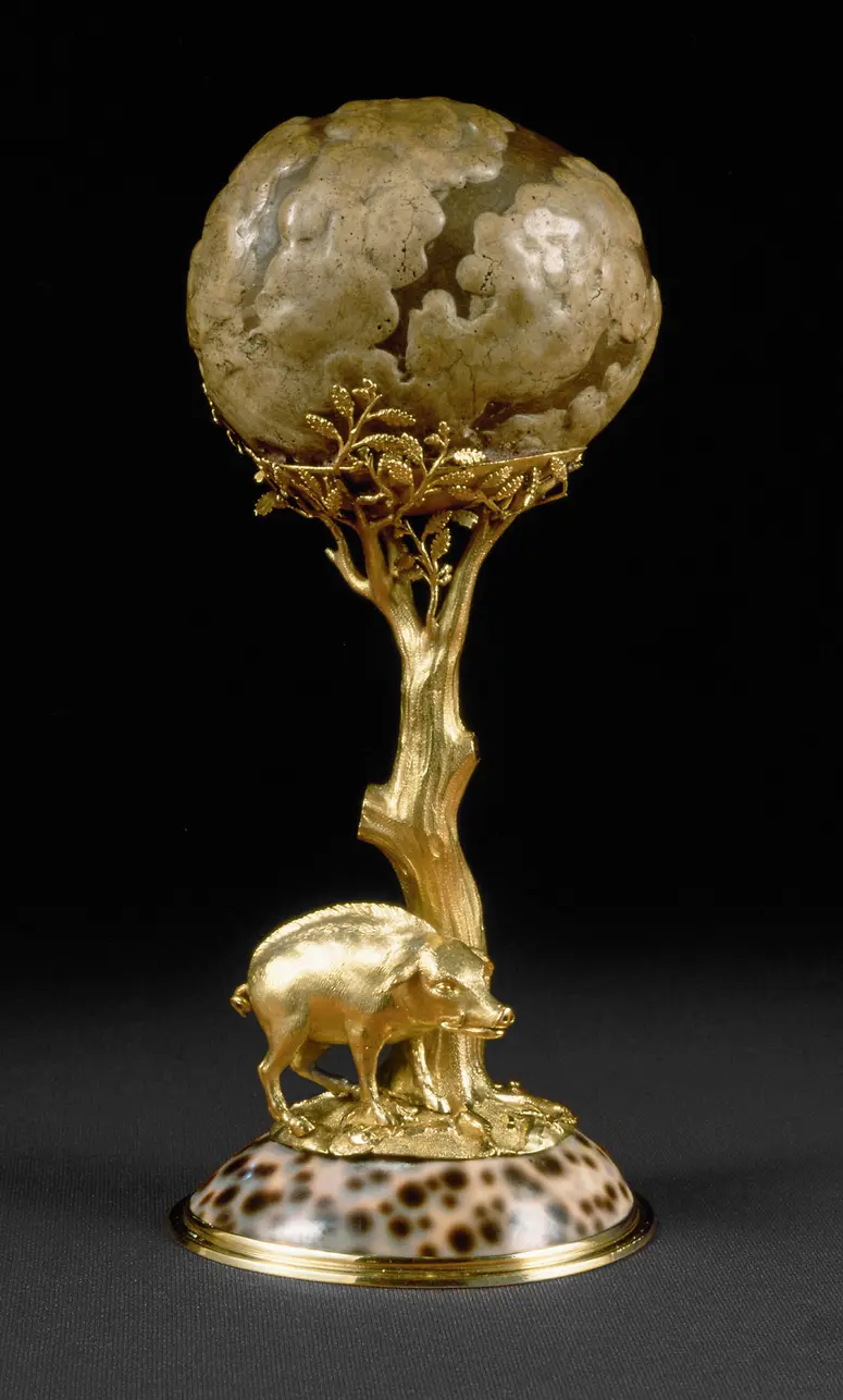 Bezoar Mounted as an Oak Tree, with a Pig