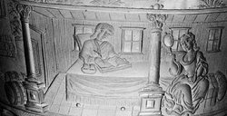 Deckelpokal mit Hafenansicht und Kauffahrteiszenen