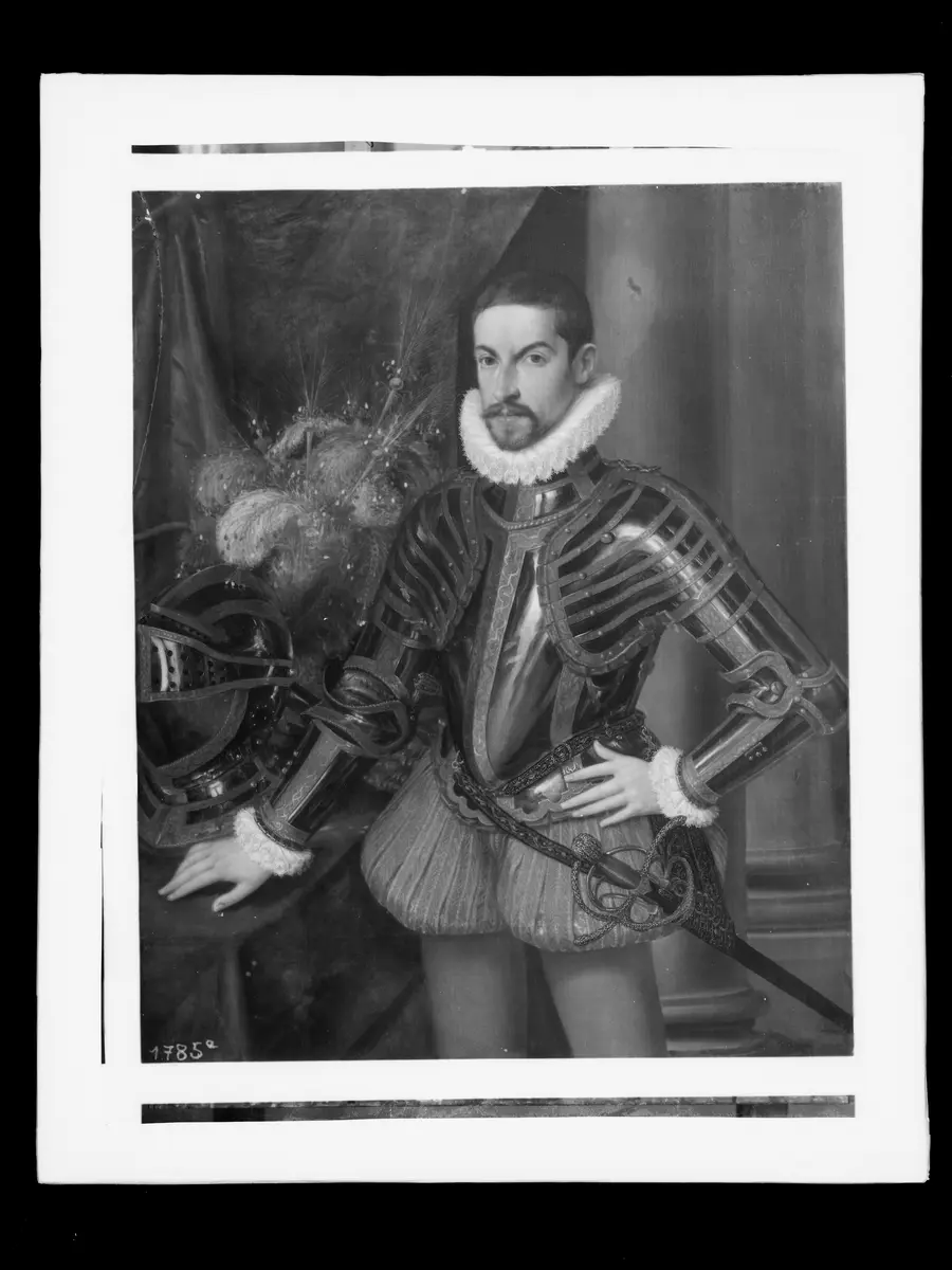Erzherzog Maximilian III. (1558-1618) im Harnisch, Kniestück