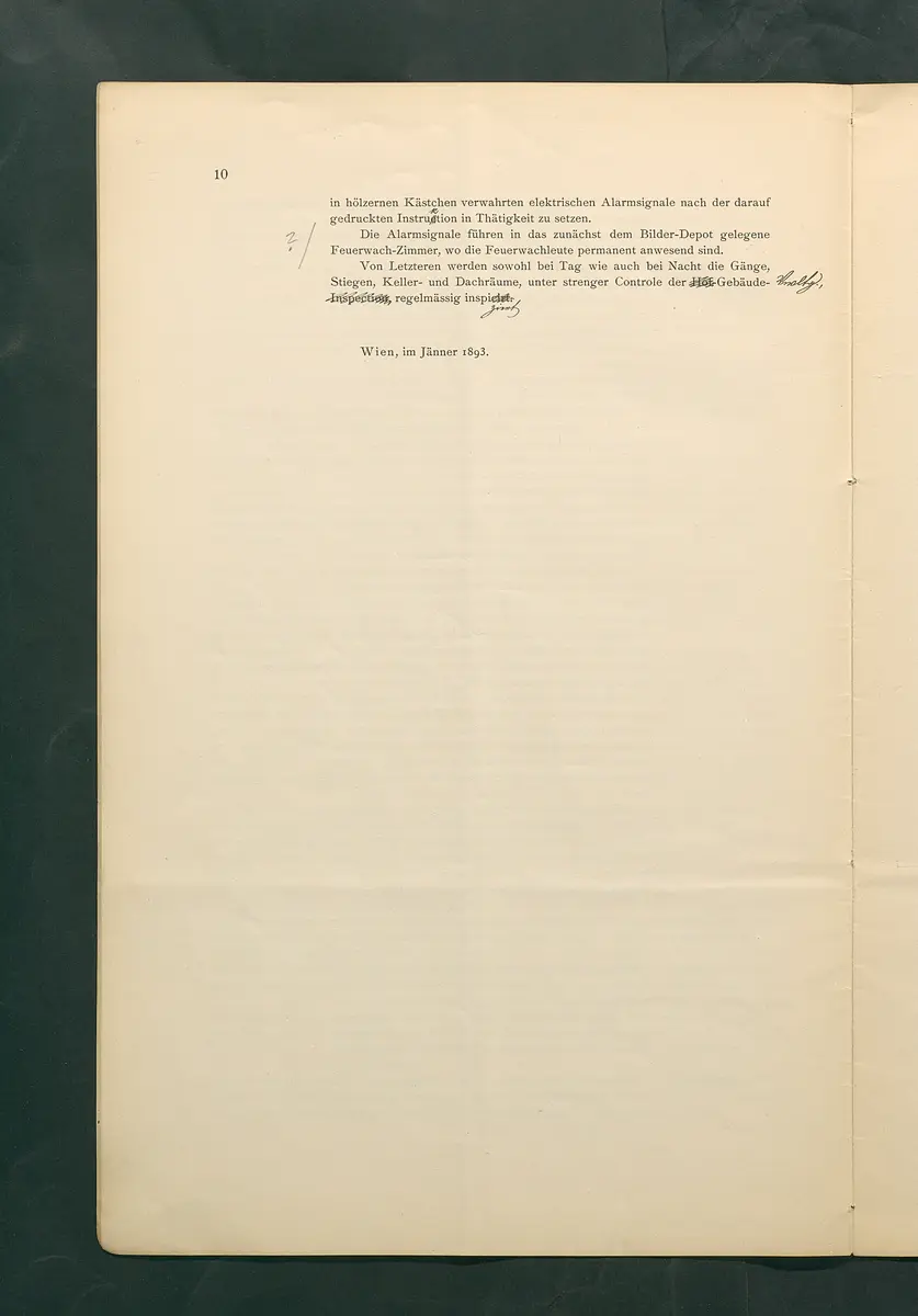 Bestimmungen für den Dienstbetrieb in den kunsthistorischen Sammlungen des Allerhöchsten Kaiserhauses