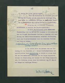 Entwurf einer Feuerlöschordnung für das Kunsthistorische Museum, 1926