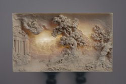 Landschaft mit Diana in den Wolken auf Hirschjagd