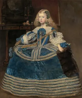 Infantin Margarita (1651-1673) in blauem Kleid