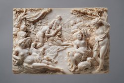 Diana entdeckt die Schwangerschaft der Callisto; Relief