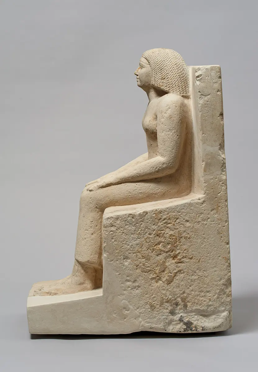 Sitzstatue der Chent und ihres Sohnes Rudju