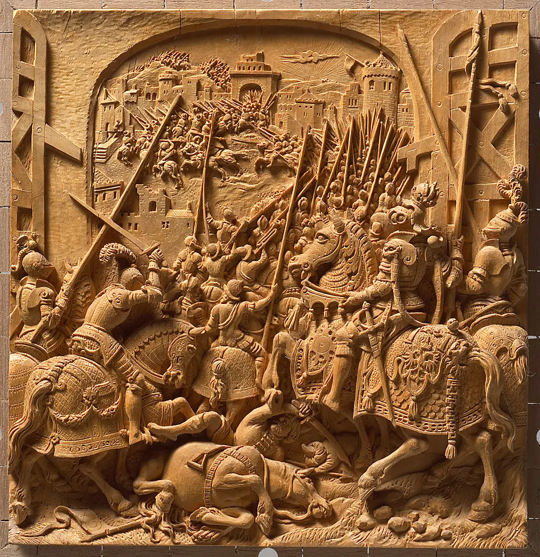 Die Einnahme von Tunis, 1535; Kriegszug gegen Cheireddin Barbarossa; aus einer Serie von 8 Darstellungen der Siege Kaiser Karls V.