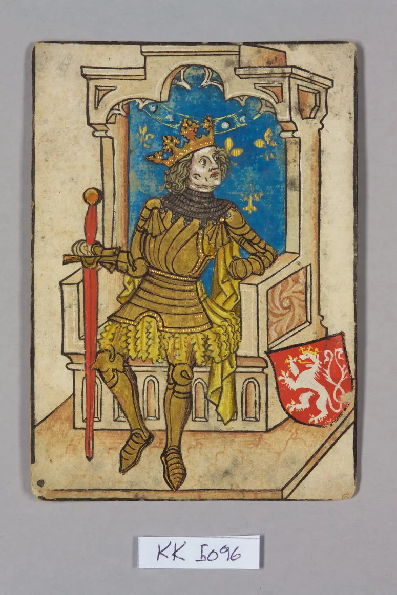 Spielkarte, Böhmen, König, aus dem Hofämterspiel