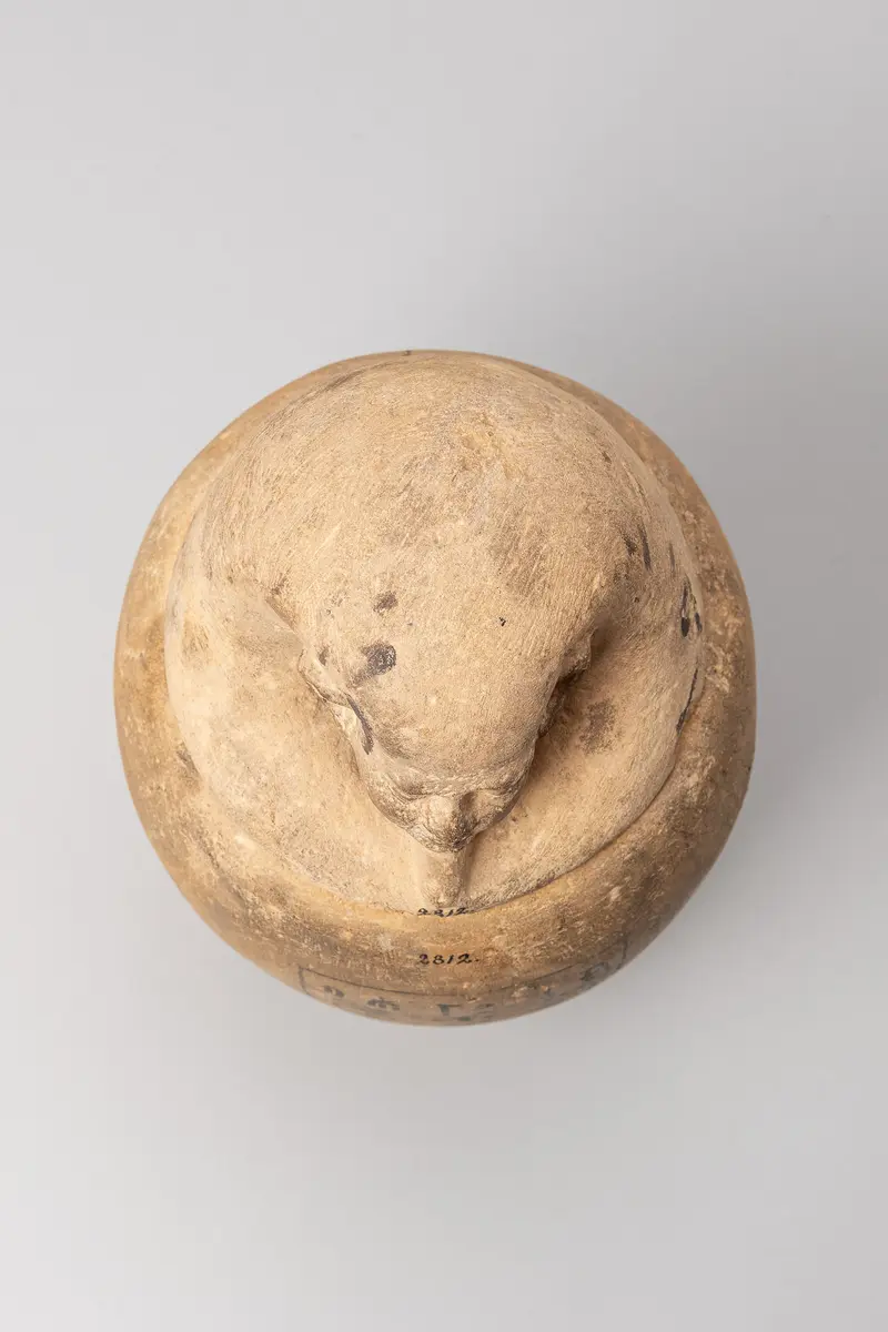 Kanope des Wah-ib-re mit Deckel in Form eines Menschenkopfes