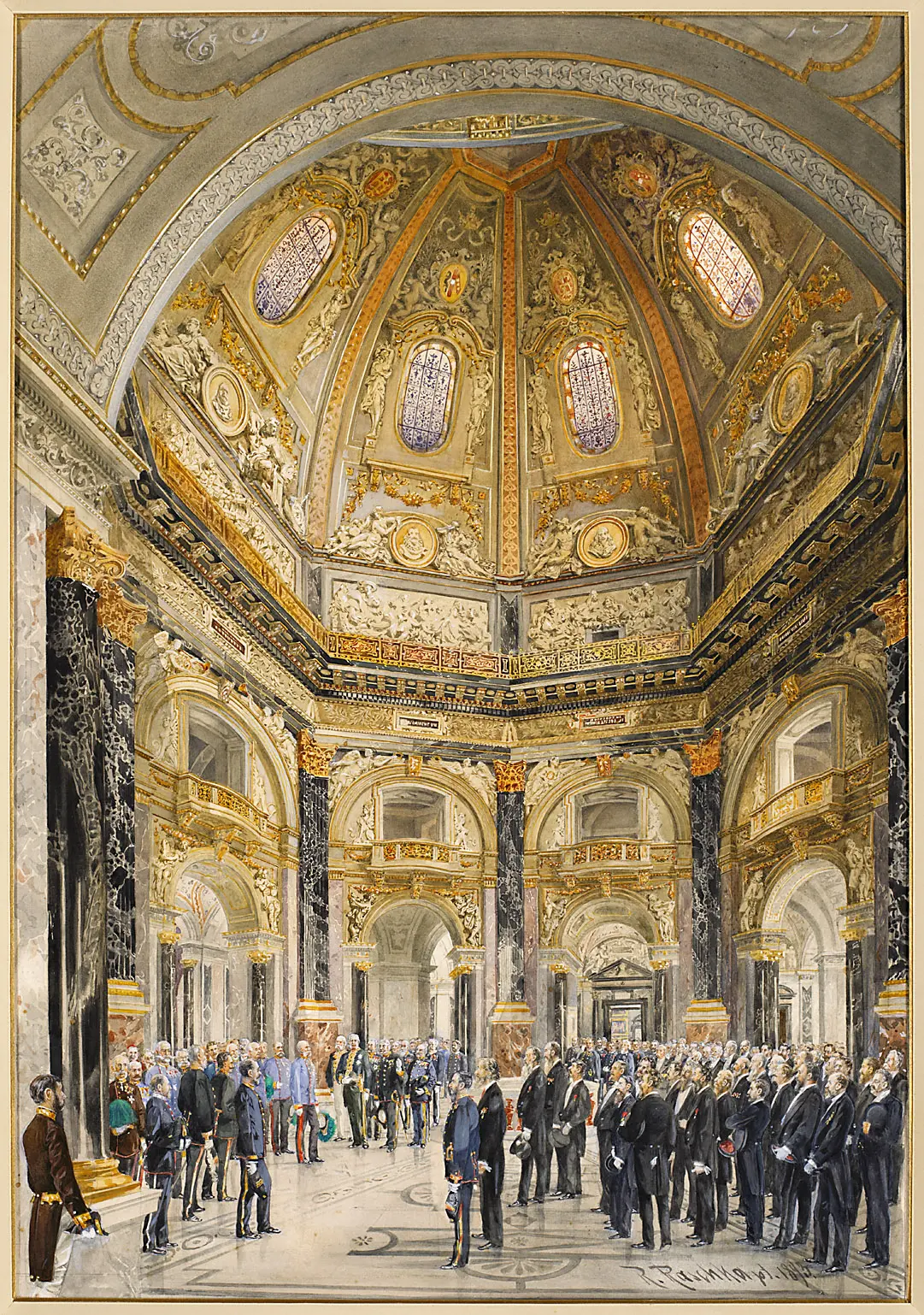 Die Eröffnung des Kunsthistorischen Museums durch Kaiser Franz Joseph I. am 17.10.1891