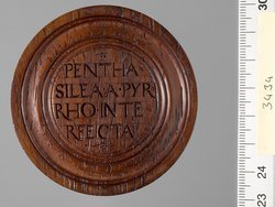 Penthesilea und Pyrrhus; Spielstein für das Brettspiel für den "Langen Puff"