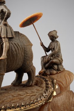 Deckelpokal, Pokal, Aufsatz aus Rhinozeroshorn