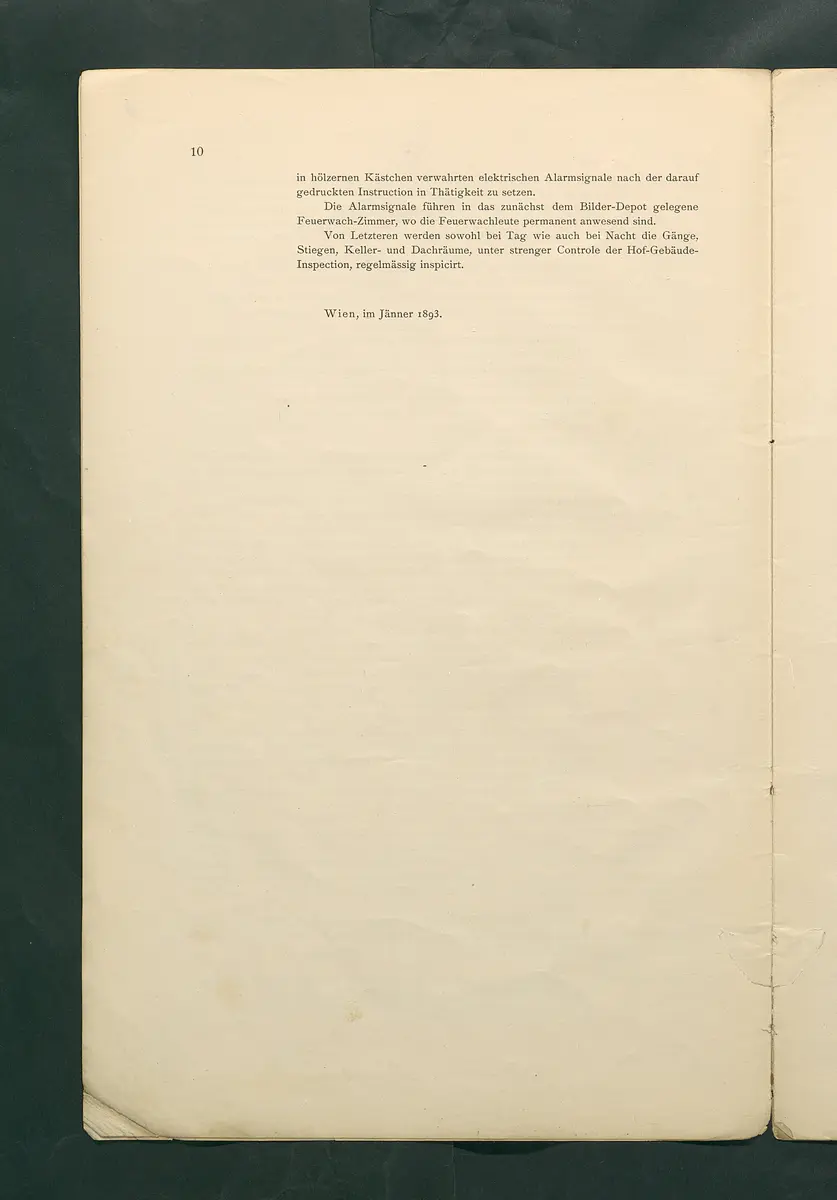 Bestimmungen für den Dienstbetrieb in den kunsthistorischen Sammlungen des Allerhöchsten Kaiserhauses