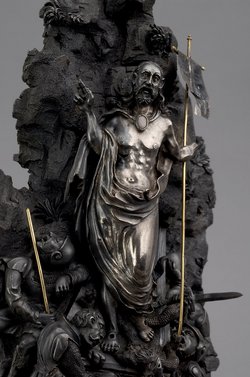 Handstein mit der Auferstehung Christi und Kaiser Karl V. nach der Schlacht von Pavia