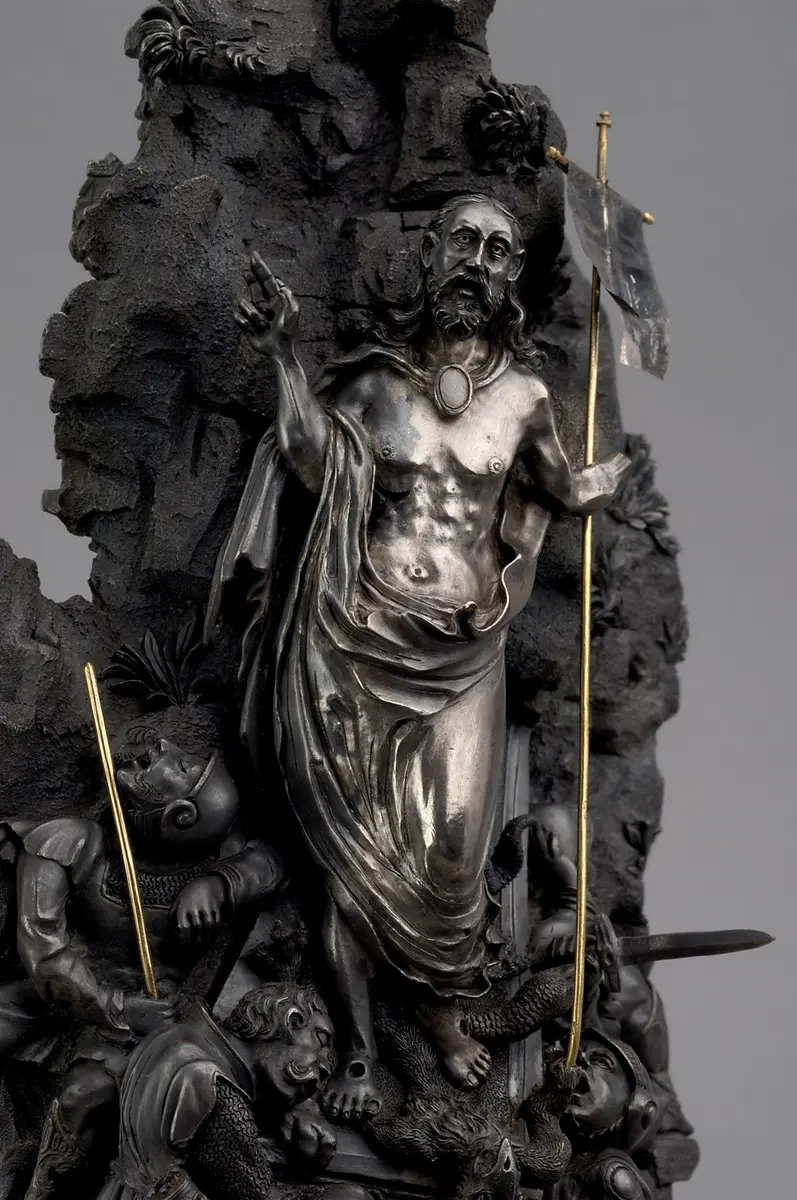 Handstein mit der Auferstehung Christi und Kaiser Karl V. nach der Schlacht von Pavia