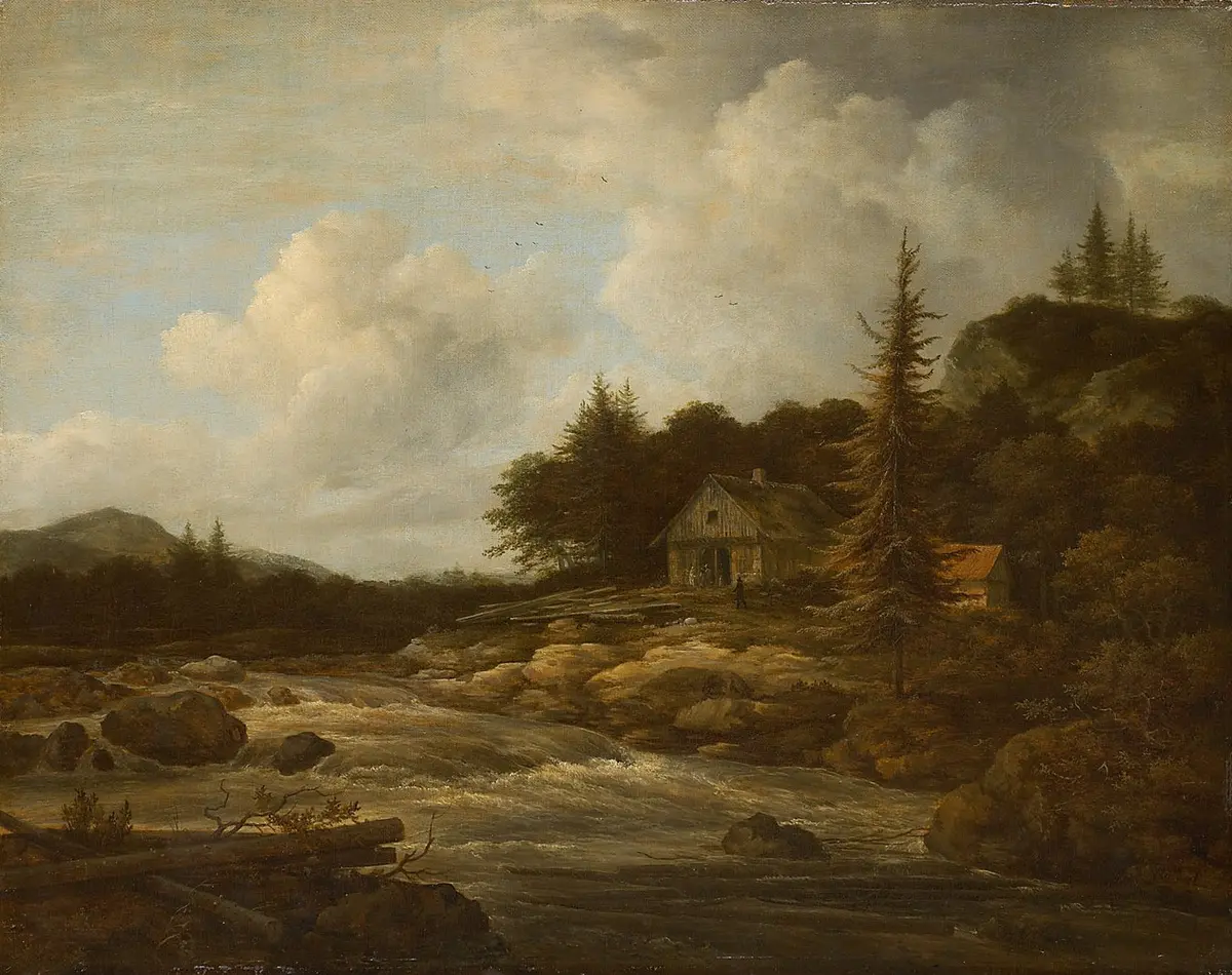 Landschaft mit Gebirgsfluss