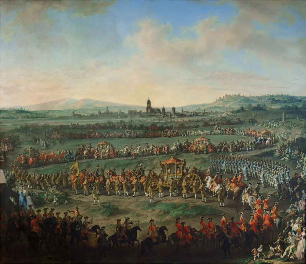 Einzug von Joseph II. (1741-1790) zur Krönung in Frankfurt