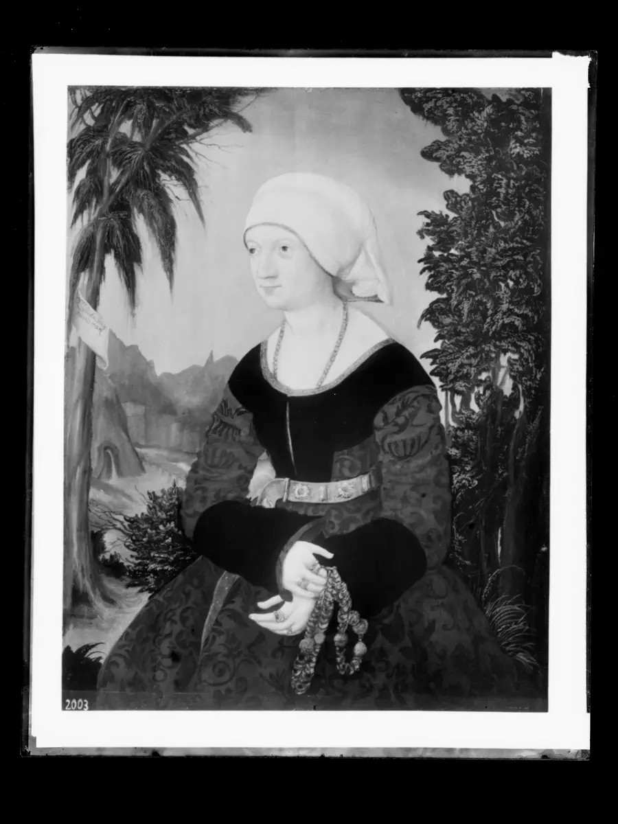 Bildnis einer Frau in Landschaft