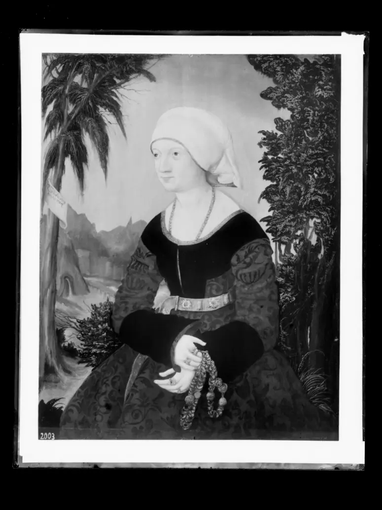 Bildnis einer Frau in Landschaft