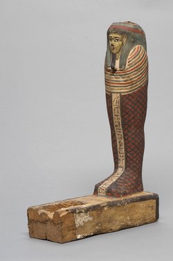 Ptah-Sokar-Osiris-Statuette der Hausherrin Anch-en-es-it-es auf Sockel