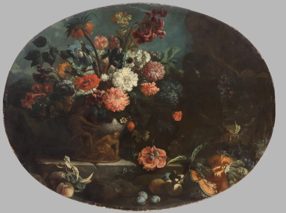 Blumen und Früchte