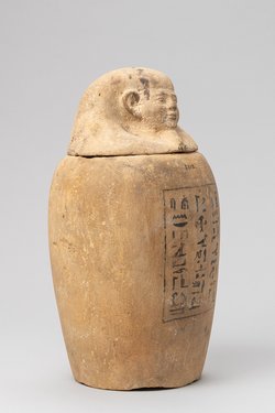 Kanope des Wah-ib-re mit Deckel in Form eines Menschenkopfes