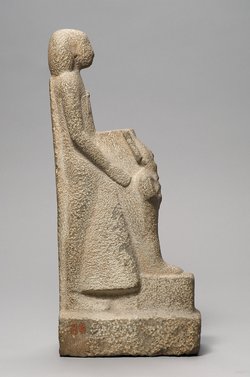 Schreitender Mann mit Osirisfigur