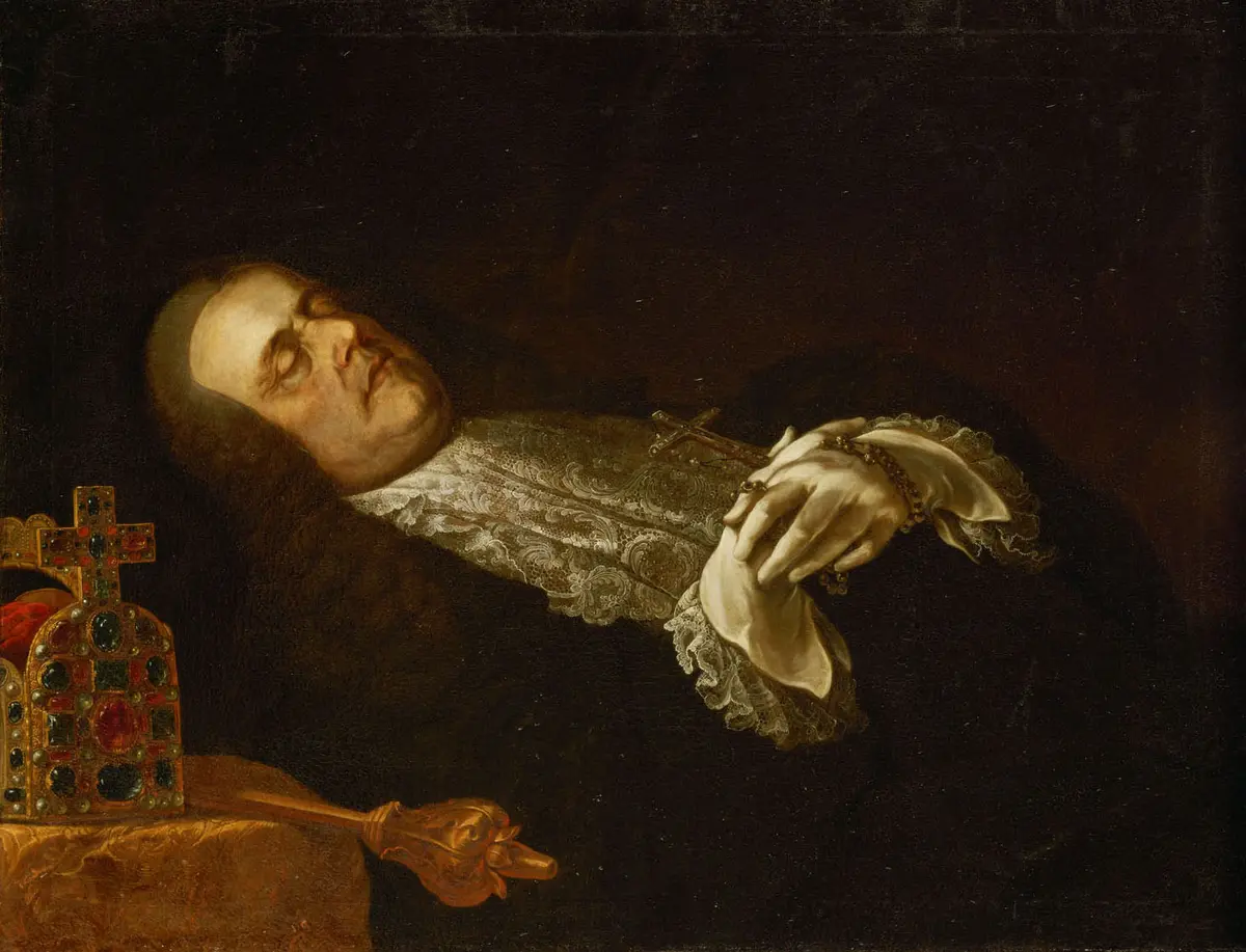 Franz I. Stephan von Lothringen (1708-1765) auf dem Paradebett