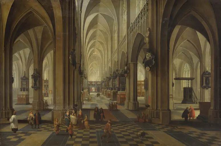 Innenansicht der Kathedrale Nôtre Dame zu Antwerpen