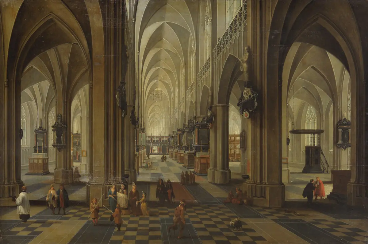 Innenansicht der Kathedrale Nôtre Dame zu Antwerpen