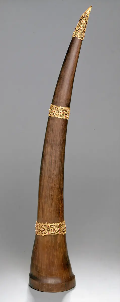 Rhinoceros Horn with Filigree Ornament