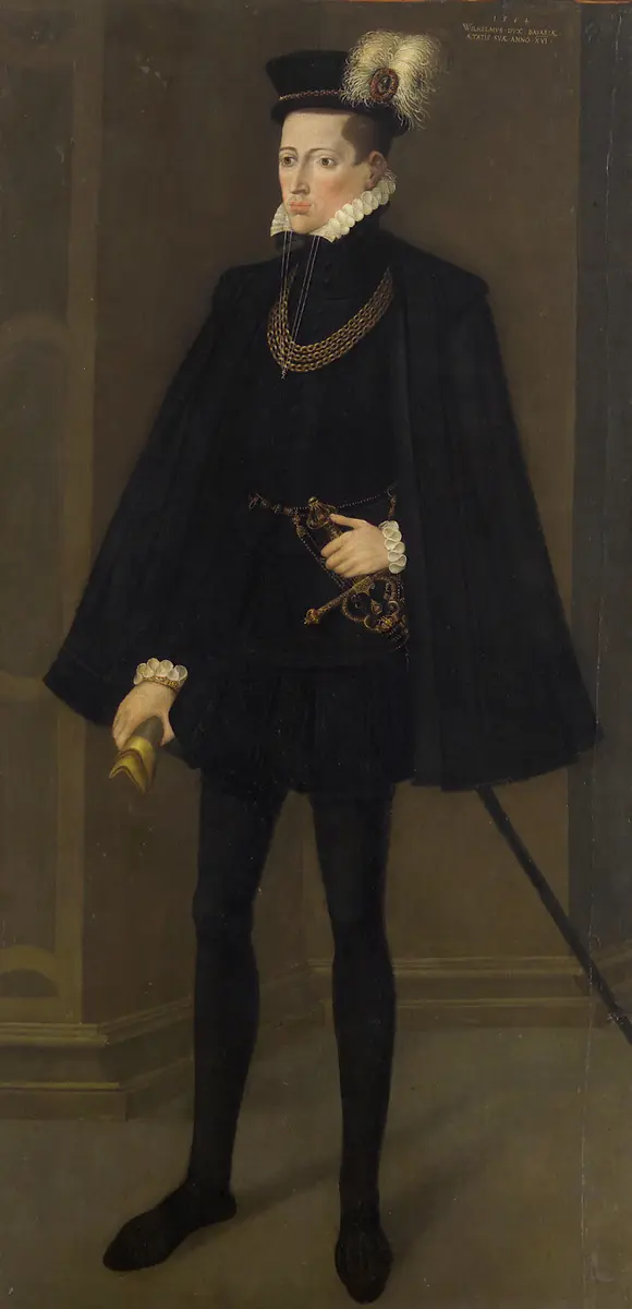 Herzog Wilhelm V. (1548-1626) von Bayern im Alter von 16 Jahren
