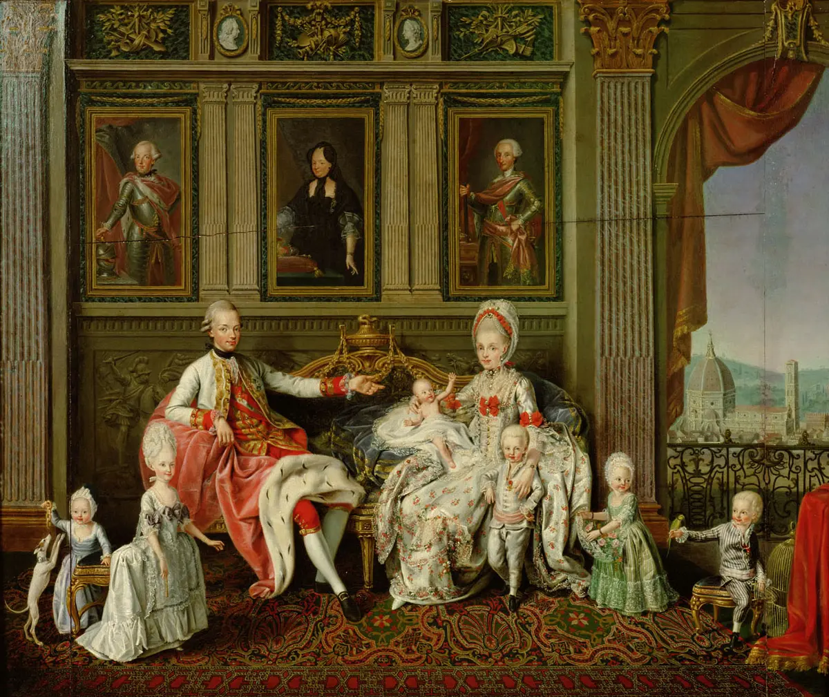 Großherzog Leopold mit seiner Familie (Kaiser Leopold II., 1747-1792)