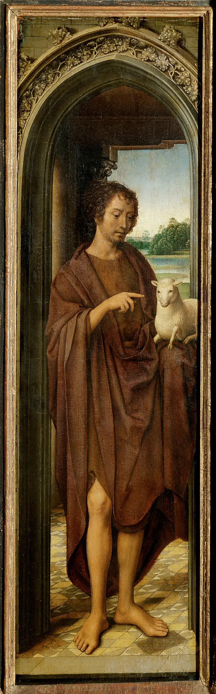 Innenflügel des Johannesaltärchen: Johannes der Täufer