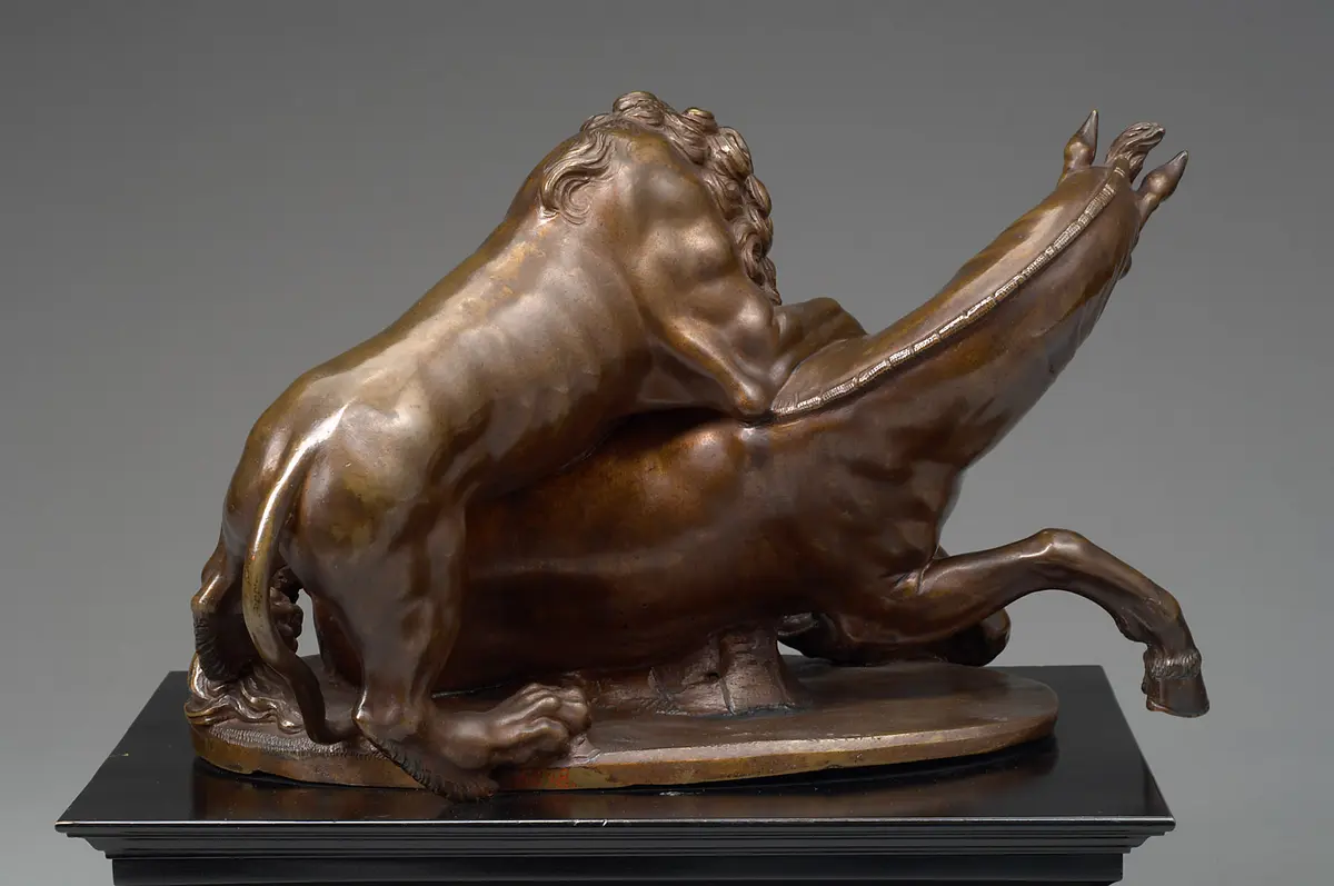 Lion Attacking a Horse