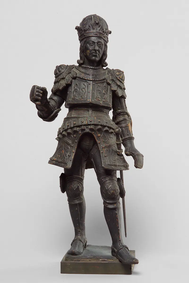 König Rudolf I. von Habsburg, Statue, Statuette, Terracotta