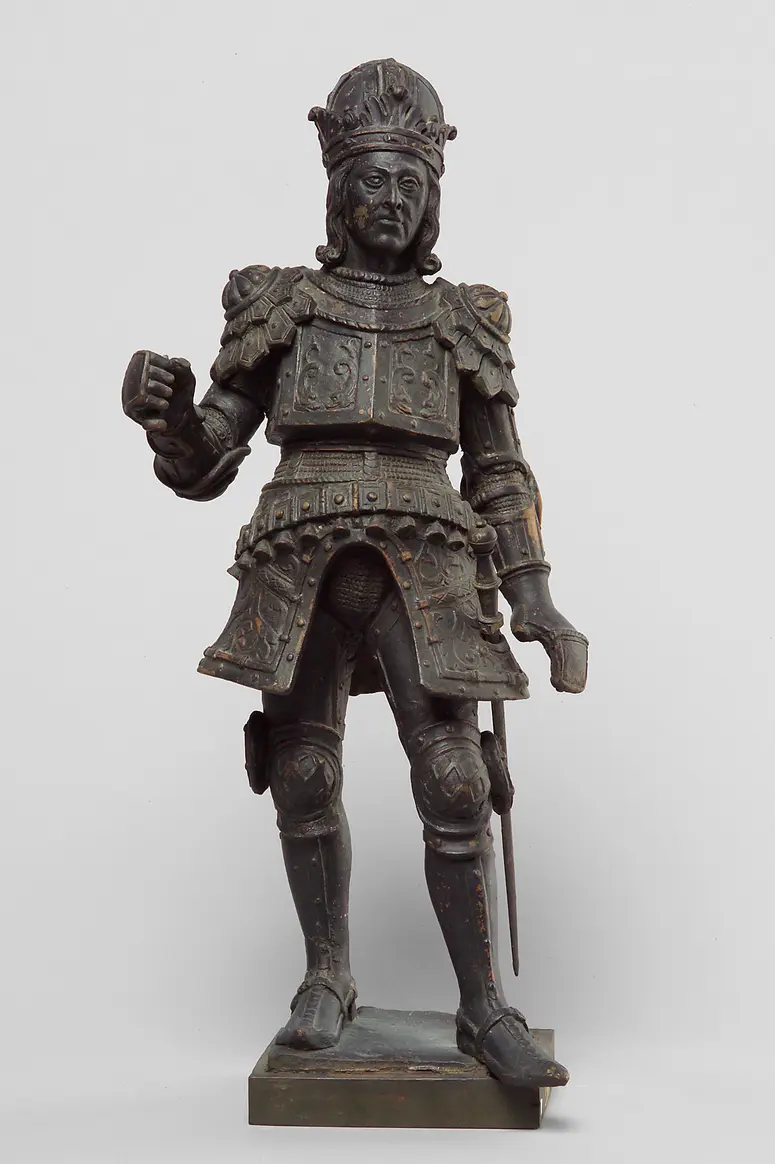 König Rudolf I. von Habsburg, Statue, Statuette, Terracotta