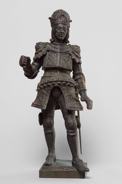 König Rudolf I. von Habsburg, Statue, Statuette, Terracotta